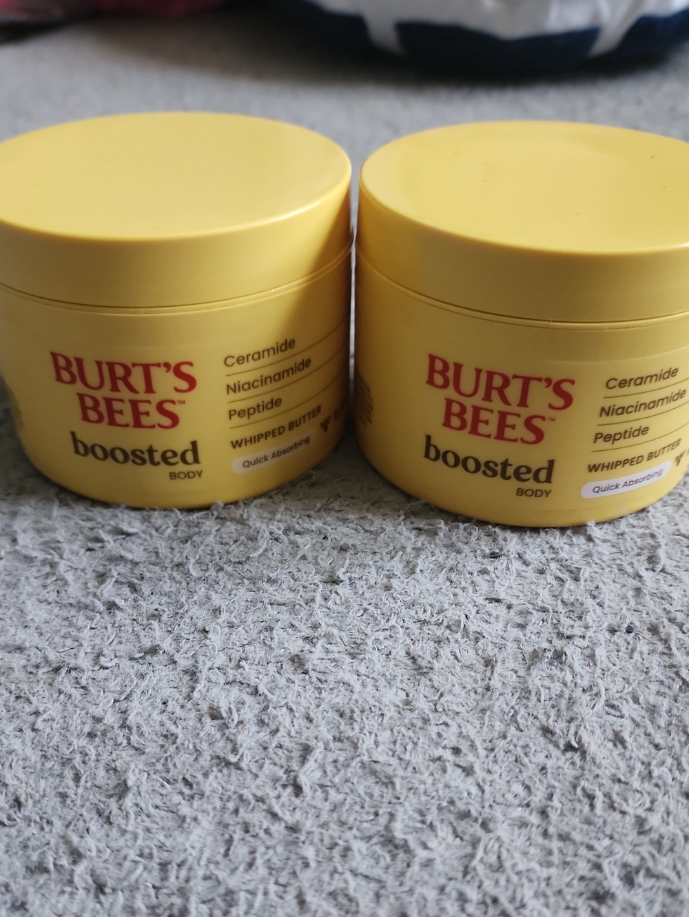 2 bulk new Burt's Bees Boosted Body Whipped Butter - Yellow Jar (Pair)